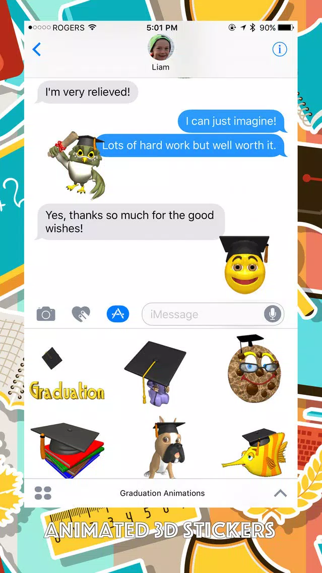 Capturas de pantalla de Graduation Animations