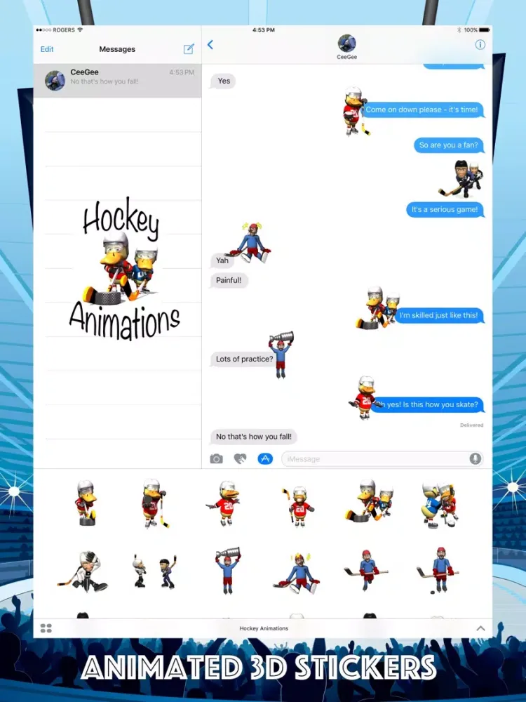 Hockey Animations iPad  スクリーンショット