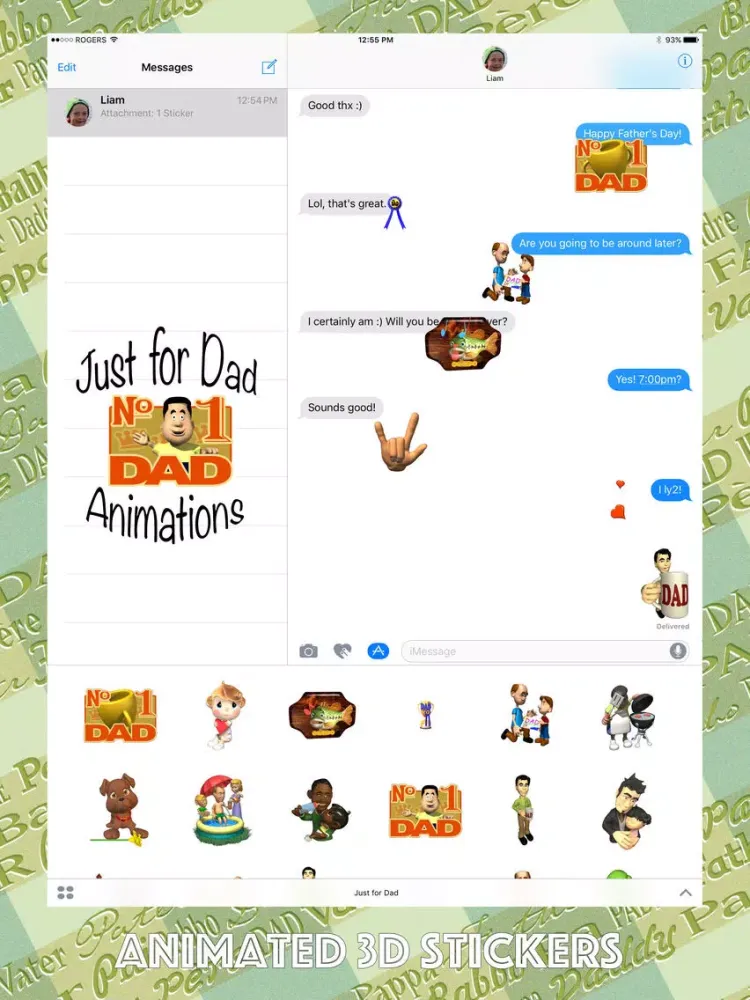Just for Dad Animations iPad  Screenshots