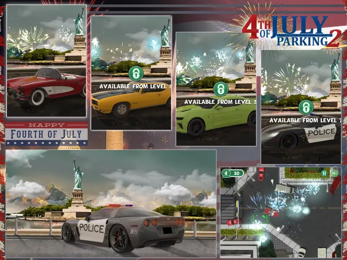 Tangkapan skrin 4th of July Parking 2 iPad 