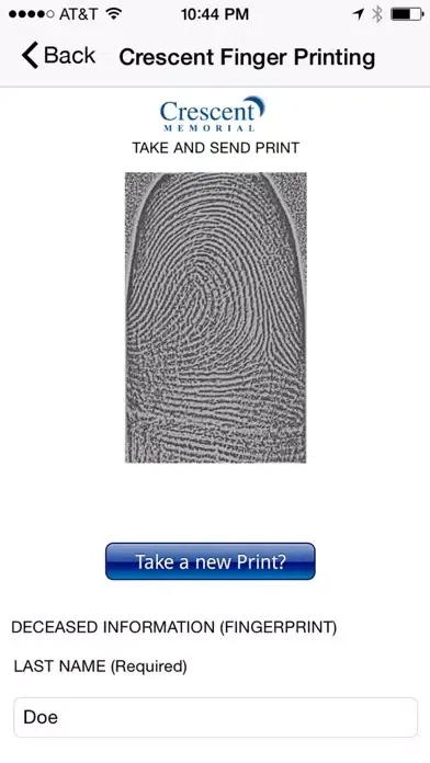 Capturas de tela do Crescent Finger Print Solution