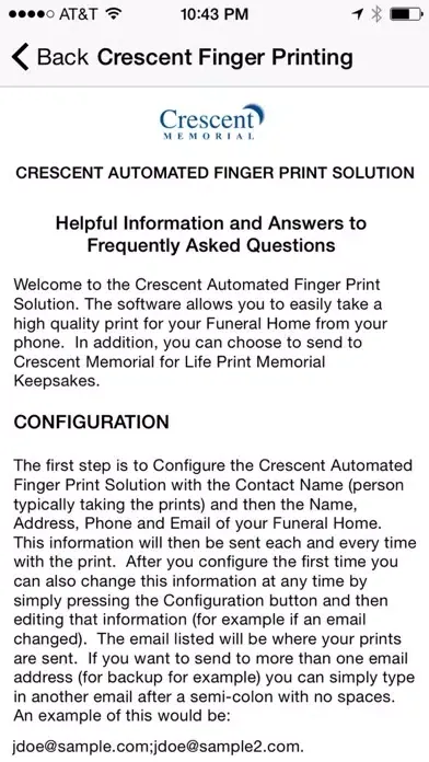 Capturas de tela do Crescent Finger Print Solution