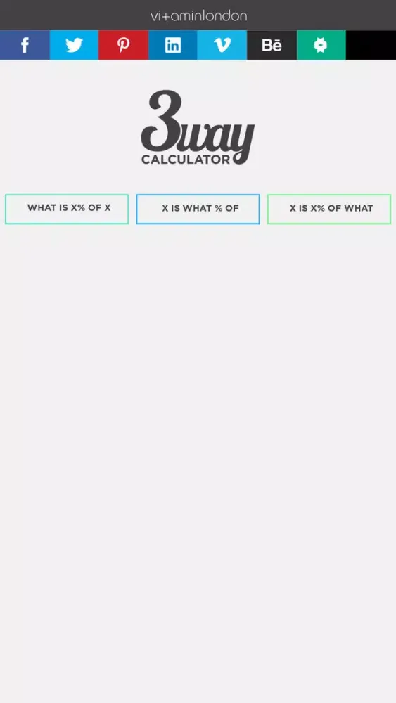 Capturas de tela do Percentage Calcuator