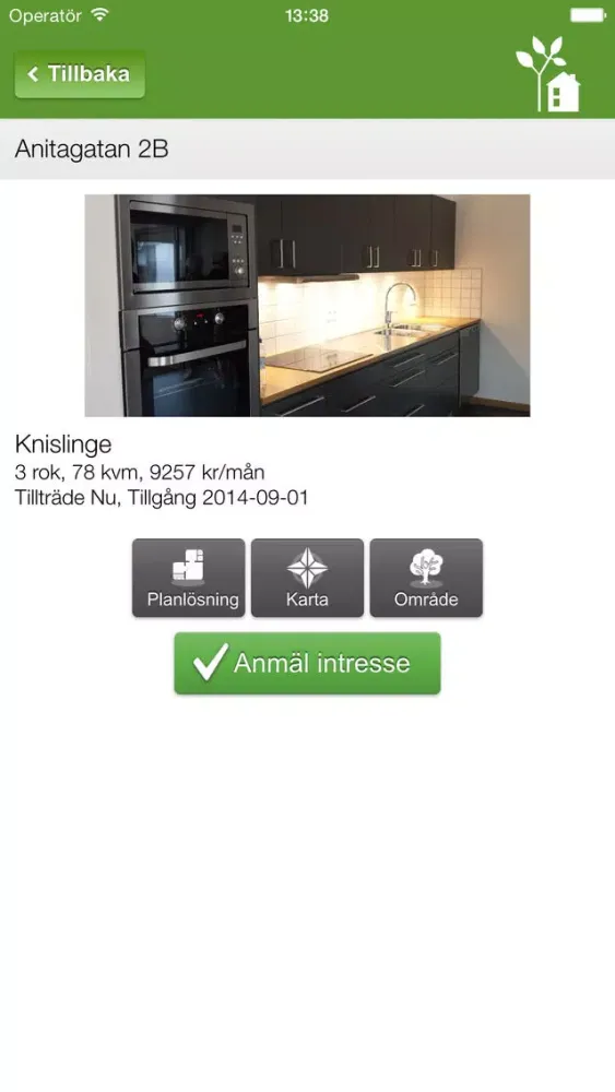Screenshot di Göingehem Sök bostad