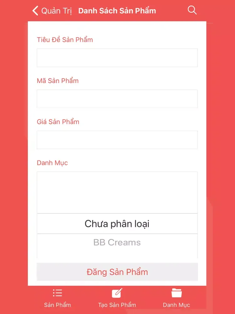 Ảnh chụp màn hình của Web Một Chạm iPad 