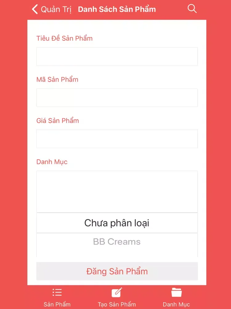 Ảnh chụp màn hình của Web Một Chạm iPad 