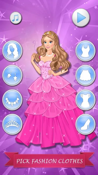 Ảnh chụp màn hình của Princess Dresses: beauty salon game for girls and kids who love makeover and make-up