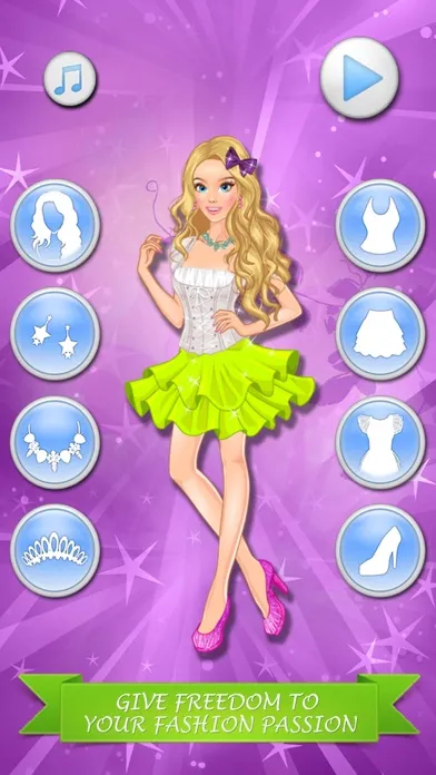 Ảnh chụp màn hình của Princess Dresses: beauty salon game for girls and kids who love makeover and make-up
