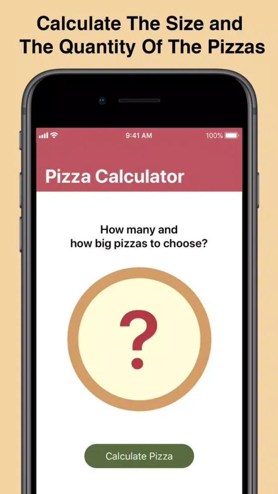 Captures d'écran de Pizza Calculator Smartly