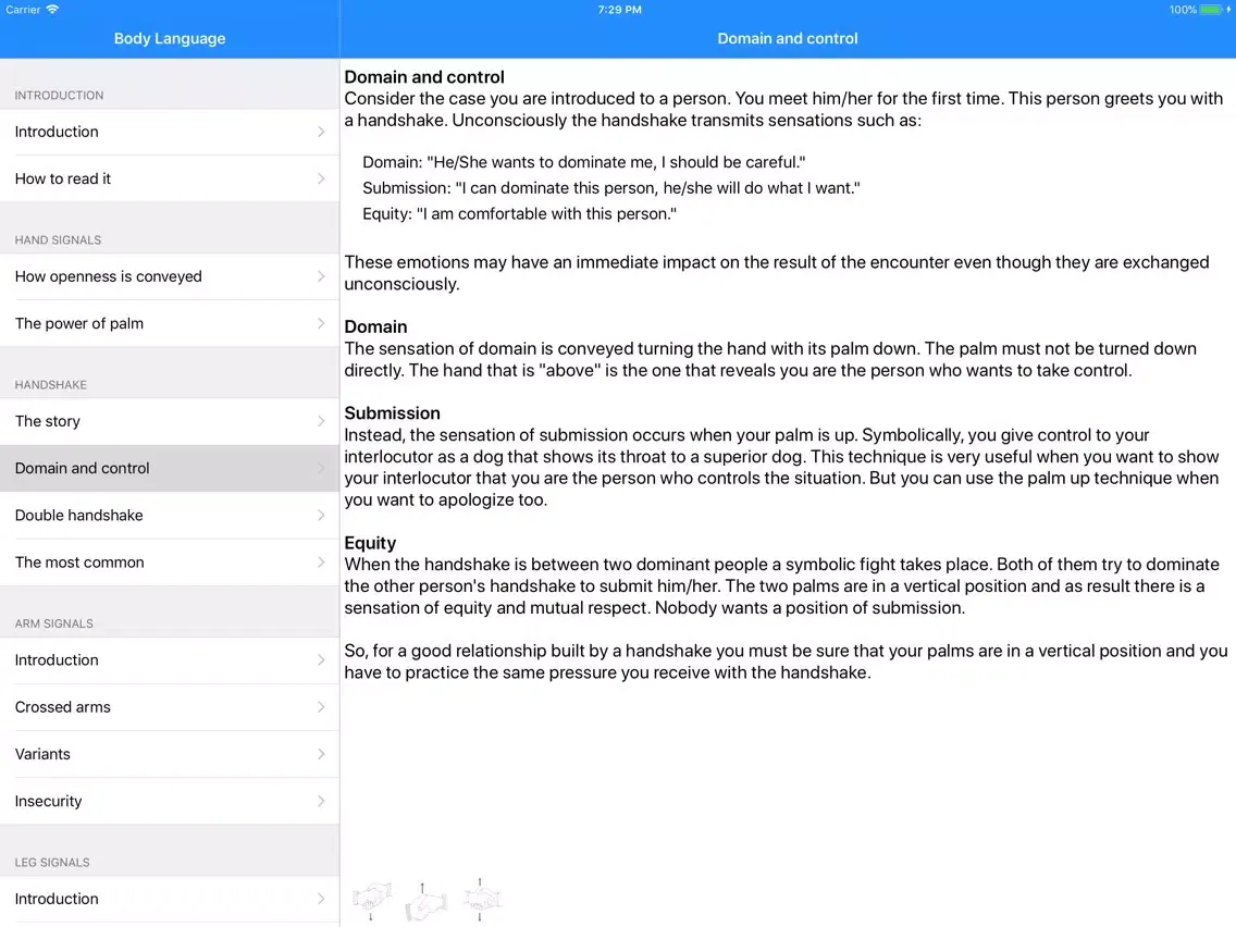 Tangkapan layar iBodyLanguage iPad 