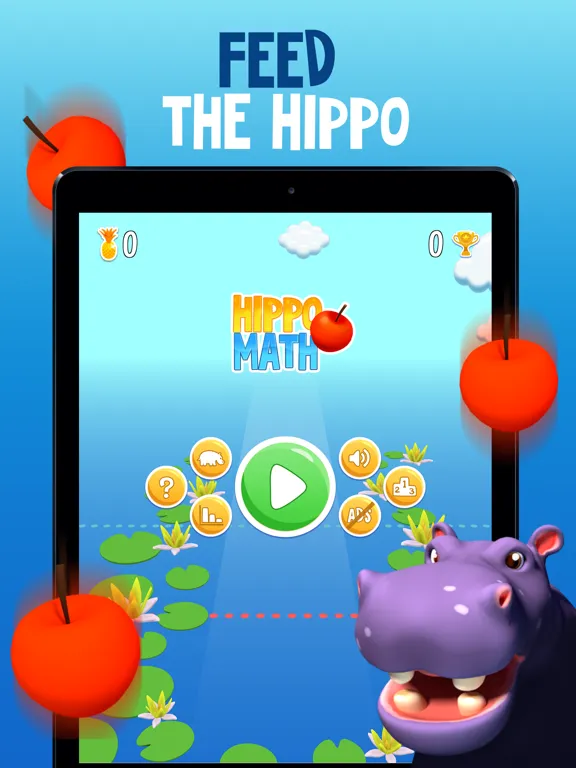 Ảnh chụp màn hình của Hippo Math - AR Brain Trainer iPad 