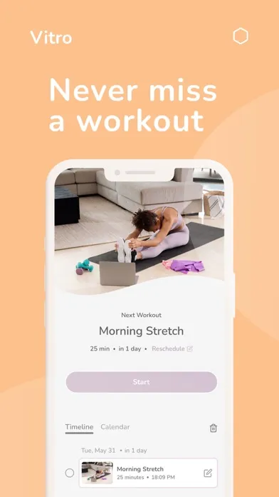 Captures d'écran de Vitro: Fitness Routine Planner