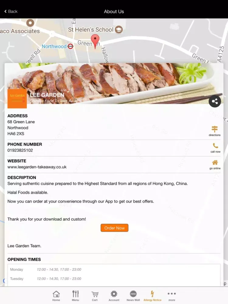 Capturas de pantalla de Lee Garden Oriental Express iPad 