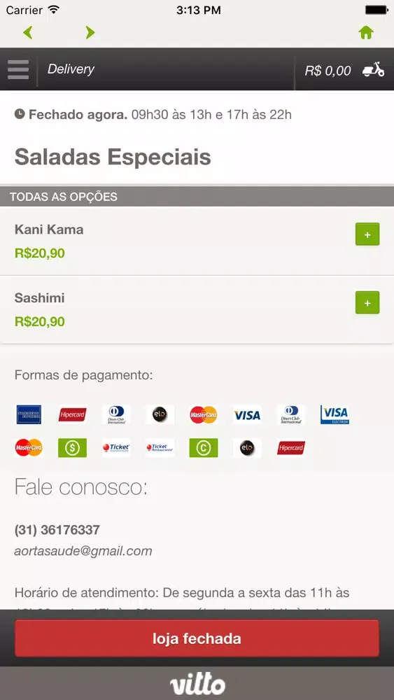 Zrzuty ekranu Aorta Culinária Saudável