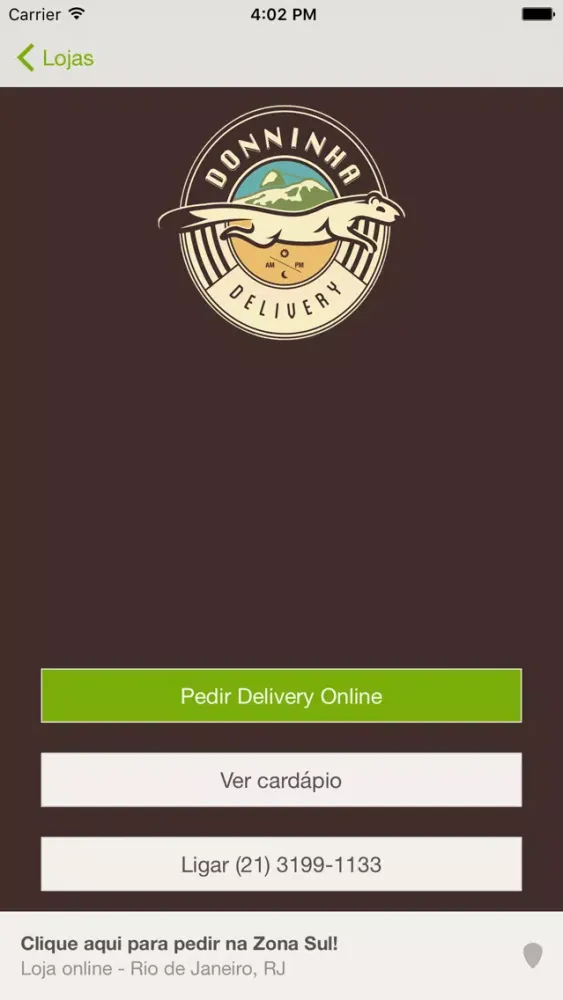 Tangkapan layar Donninha Delivery