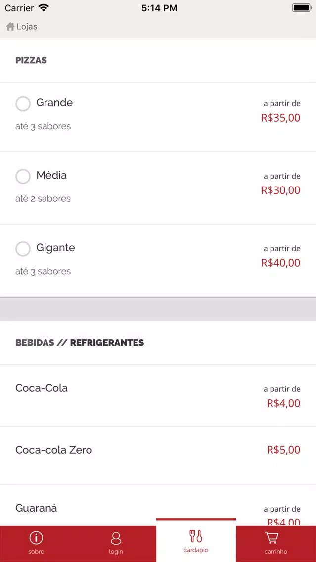 Screenshot di Max Pizzas