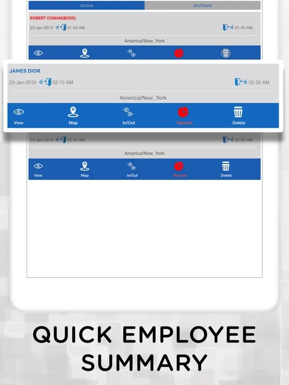 iTimePunch Plus Time Sheet App iPad  স্ক্রিনশট