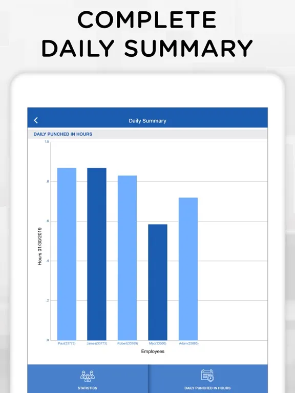 iTimePunch Plus Time Sheet App iPad  স্ক্রিনশট