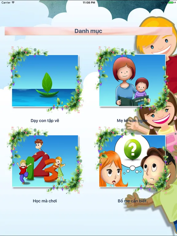 Mẹ và Bé yêu-Ứng dụng nuôi dạy bé từ 0 đến 5 tuổi iPad  Screenshots