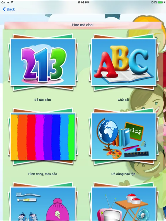 Mẹ và Bé yêu-Ứng dụng nuôi dạy bé từ 0 đến 5 tuổi iPad  Screenshots