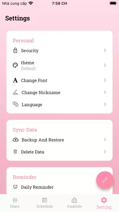 Ảnh chụp màn hình của Daily Diary: Journal with Lock