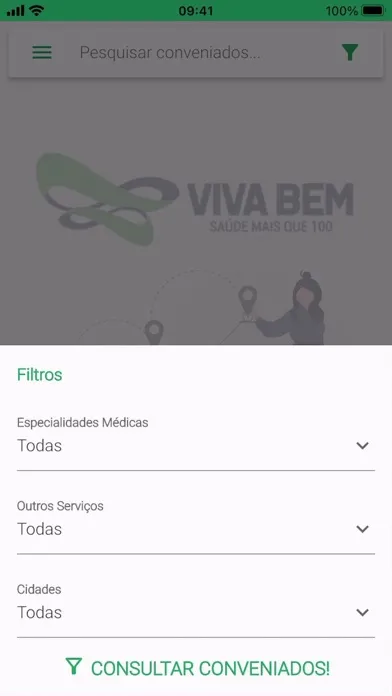 Ảnh chụp màn hình của VivaBem Saúde Mais que 100