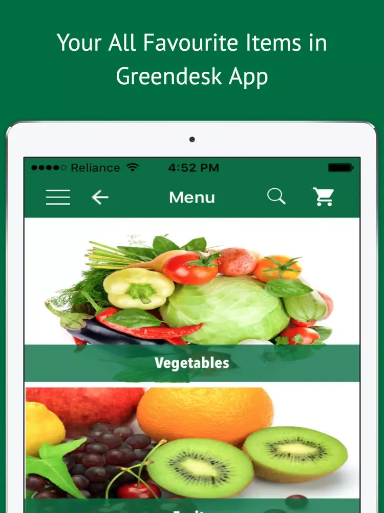 Capturas de tela do Greendesk Business iPad 