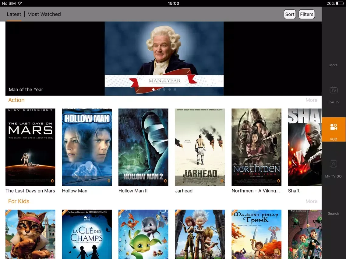 Capturas de pantalla de VIVACOM TV GO iPad 