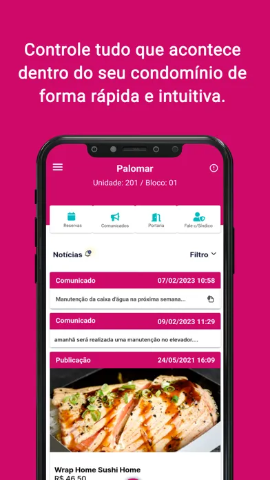 Zrzuty ekranu Meu Condomínio Vivaz