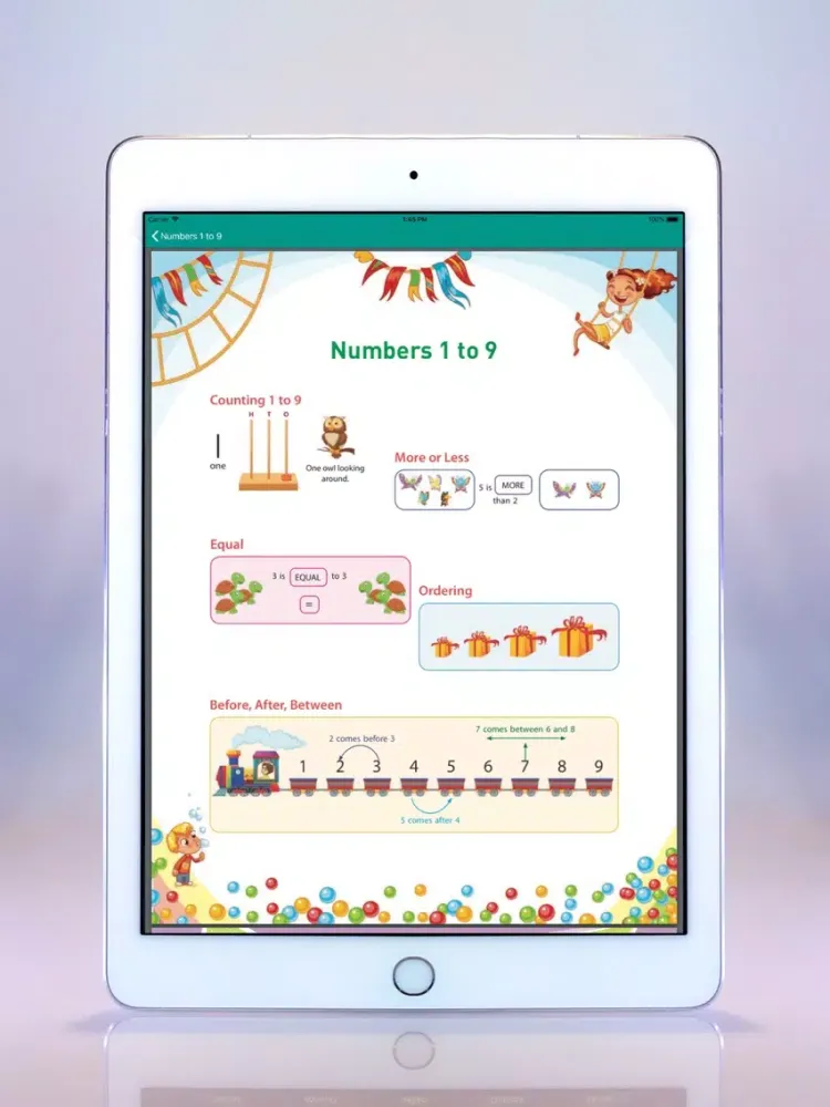 Capturas de tela do Volt Mathematics iPad 
