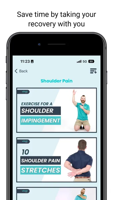 Capturas de pantalla de Vive Fit: Exercise and Rehab