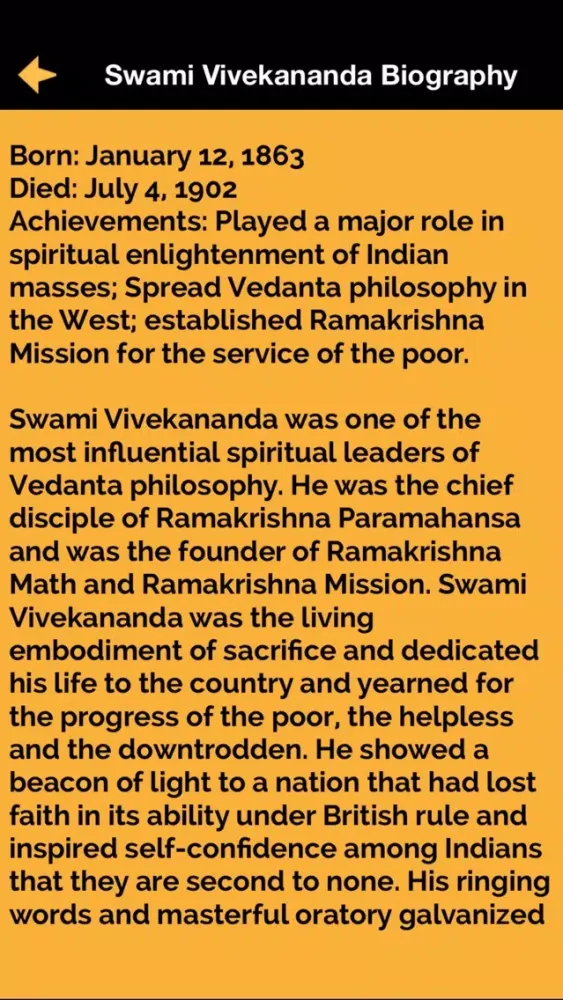 Swami Vivekananda Motivational Quotes & biography應用截圖