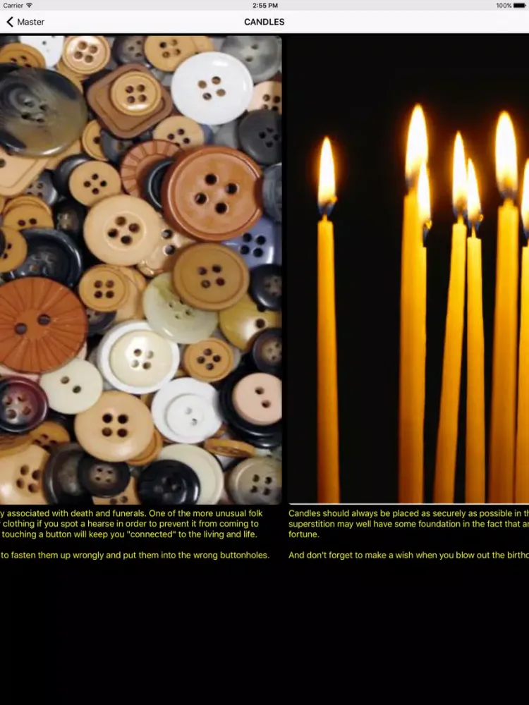 Tangkapan layar Superstitions Worldwide iPad 