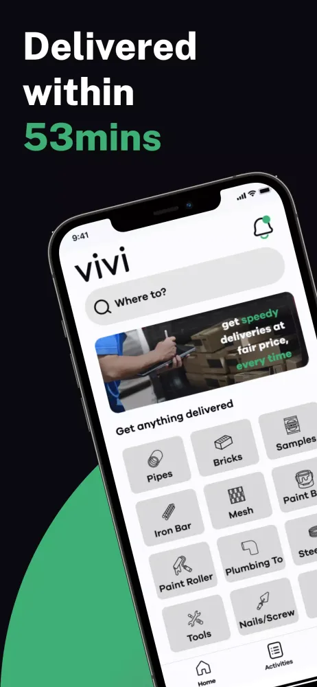 Ảnh chụp màn hình của VIVI Delivery
