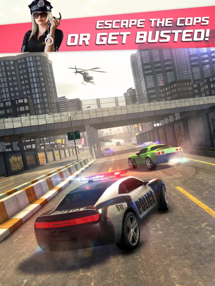 Highway Getaway: Police Chase - Car Racing Game iPad  Screenshots