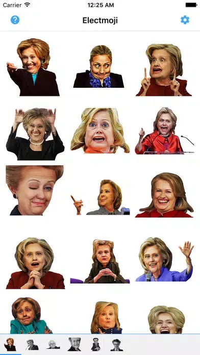 Captures d'écran de ElectMoji : Election & vote emoji sticker keyboard by Donald Trump, Hillary Clinton, Ted Cruz