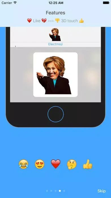 Captures d'écran de ElectMoji : Election & vote emoji sticker keyboard by Donald Trump, Hillary Clinton, Ted Cruz