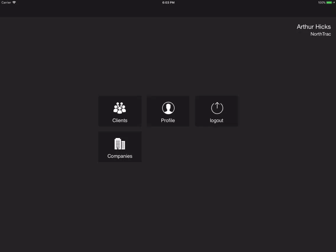 Ảnh chụp màn hình của NorthTrac Coach iPad 
