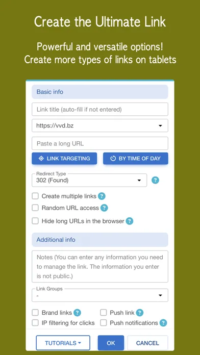 Vivoldi - Link URL Shortener سکرین شاٹس