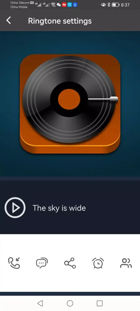 Tangkapan layar Vivo V23 Phone Ringtones