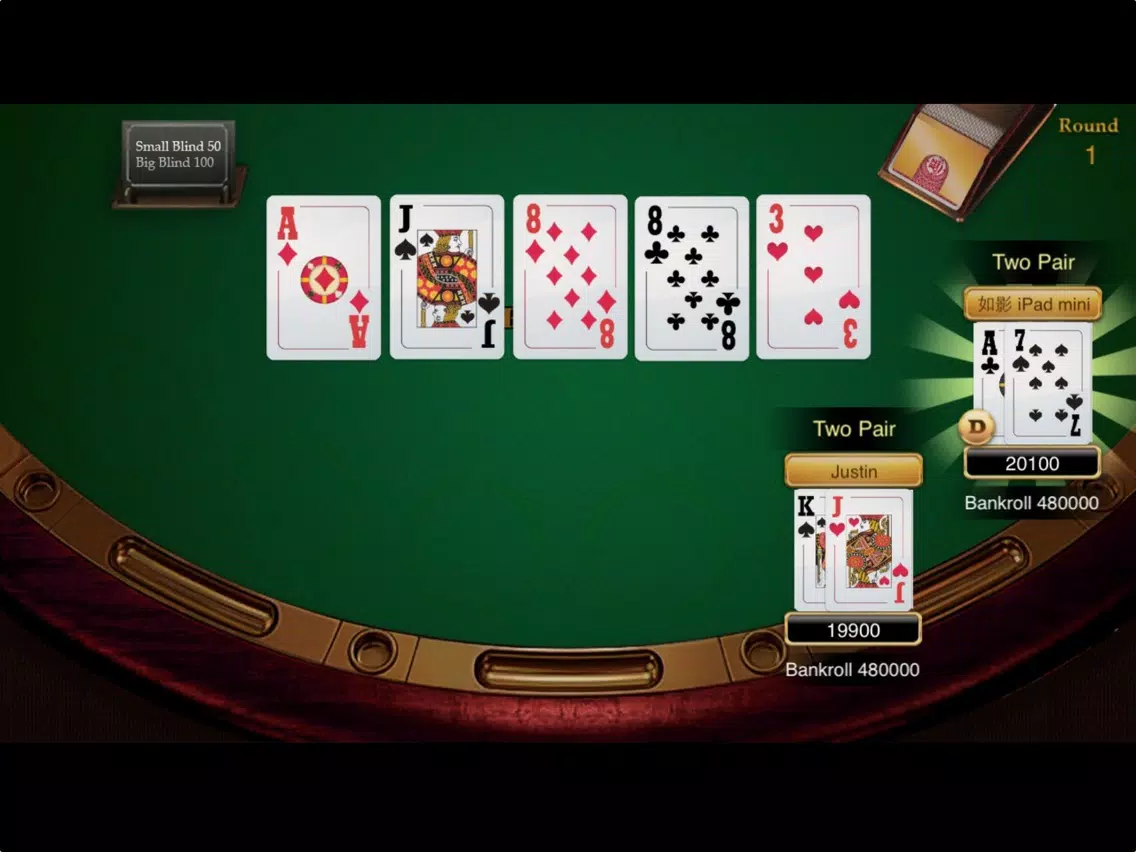 Tangkapan skrin viParty - Texas Hold'em iPad 