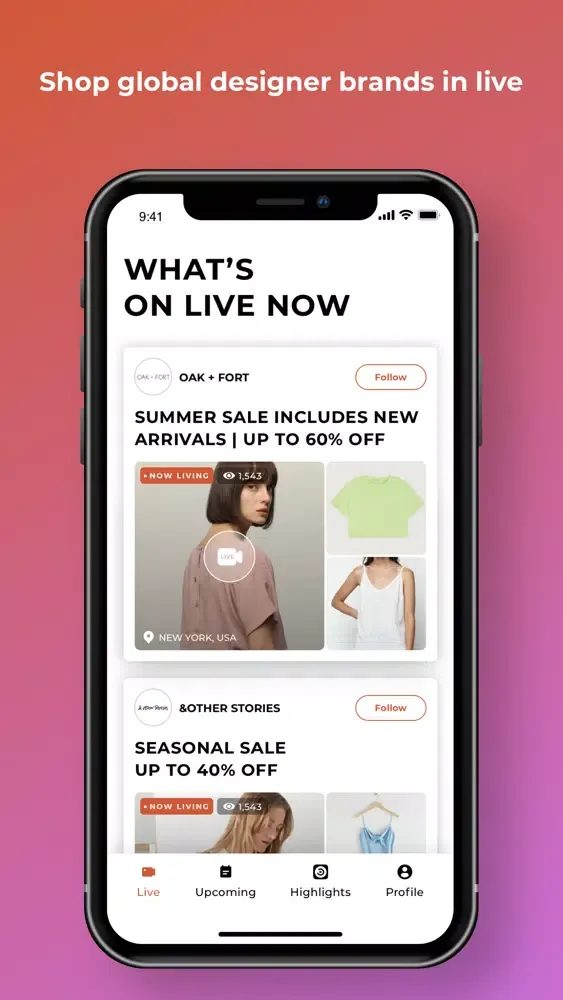 Zrzuty ekranu VIXY - Livestream Shopping