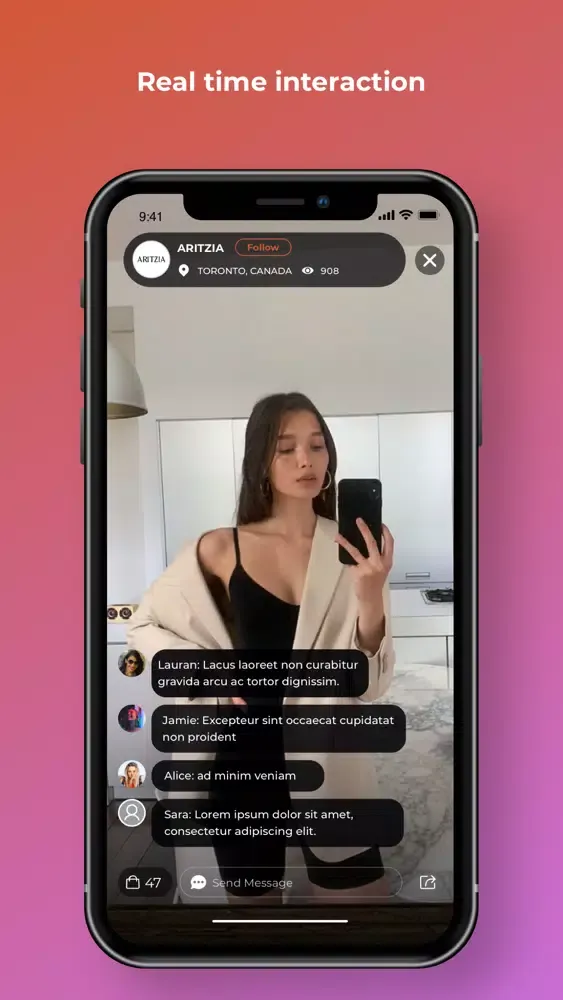 Zrzuty ekranu VIXY - Livestream Shopping