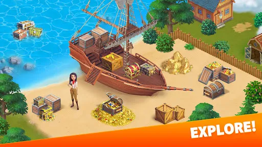 Ảnh chụp màn hình của Klondike Adventures: Farm Game