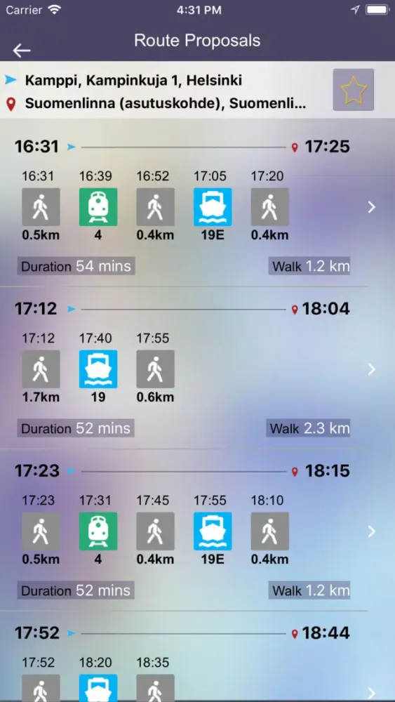 Screenshot di OnTimely, HSL, Helsinki, Uusim
