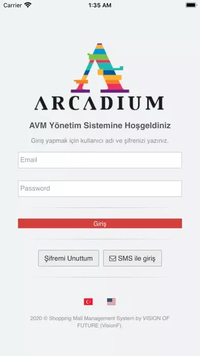 Tangkapan layar Arcadium SMMS