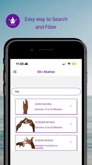 Capturas de tela do 50+ Mudras-Yoga Poses