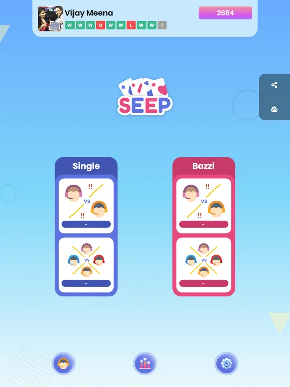 Tangkapan layar Seep (Sweep) iPad 