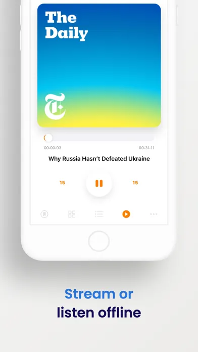 Capturas de tela do Daily Podcast
