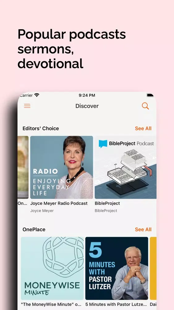 Zrzuty ekranu OnePlace: Daily Audio Bible
